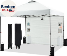 10'X10' Pop up Canopy Tent with 1 Sidewall and 6 Pockets, One Push Setup, Instan