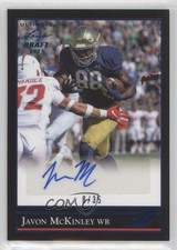 2021 Leaf Ultimate Draft 1992 Black Gold Navy 8/35 Javon McKinley Auto 02v3