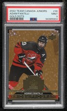 2022 Team Canada Juniors Gold Dots Foilboard 2/25 Adam Fantilli PSA 9 MINT 18lg
