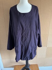 LaBass Woll Tunika Gr 16 18 lila Lagenlook Lagenlook Top Bluse lang warm 