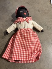 Vintage Folk Art Americana Cloth Doll 11 Handmade