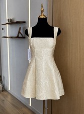 Princess Polly Butter Yellow Jacquard Floral Mini Dress | Coastal Muse