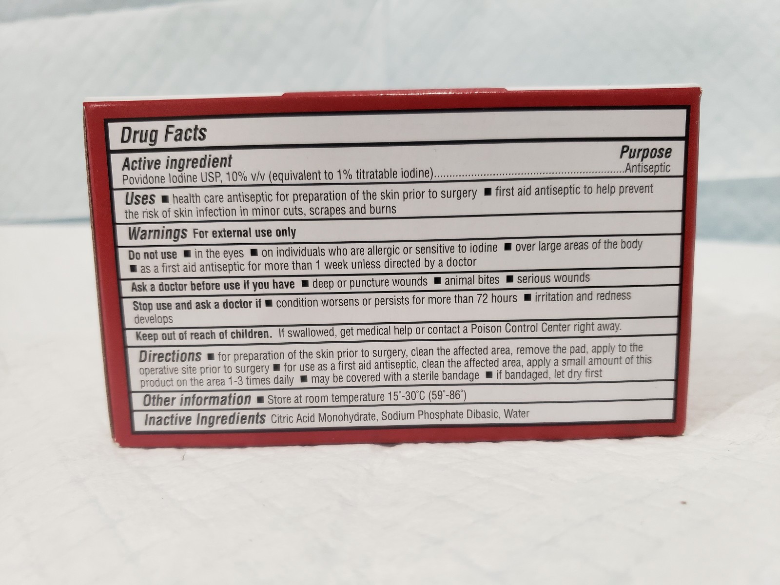 MedPride Povidone Iodine Prep Pads.  Antiseptic Wipes for Wound Care   MPR-41153