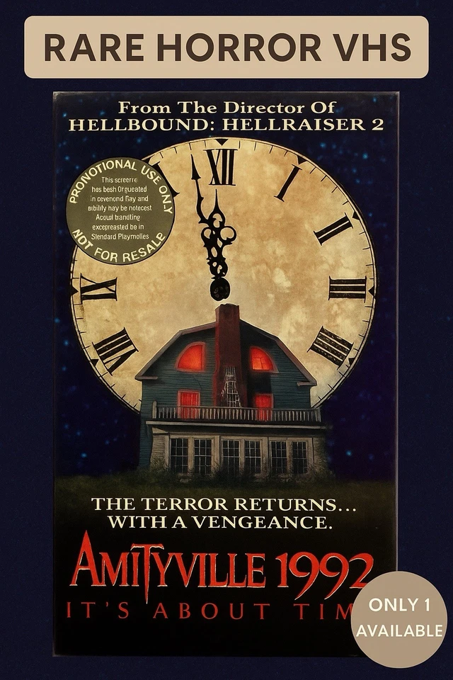 Amityville 1992 It’s About Time VHS Promo Screener Horror Rare Republic Pictures - Image 2 of 4