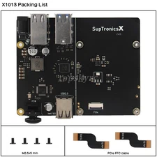 Geekworm X1013 SupTronicsX PCIe to 10-Port USB Expansion Board f/Raspberry Pi 5