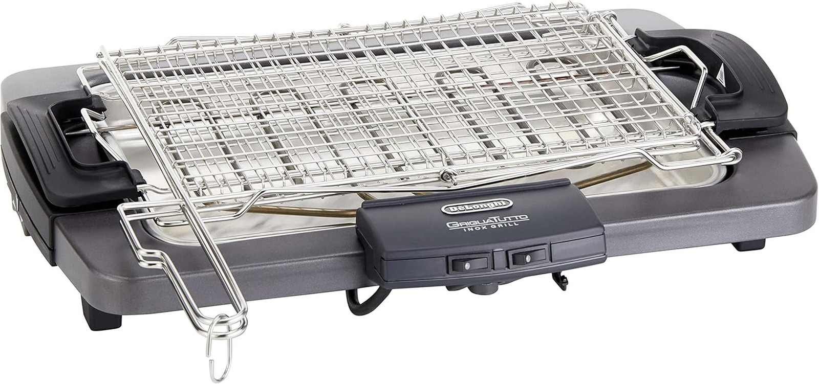 BQ80 Barbecue Grill Elettrico Con Griglia E Bistecchiera, Doppia Griglia, Doppia