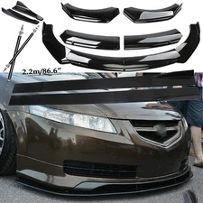 Front Bumper Lip Spoiler Side Skirts Rear Glossy Black For Acura TL 2004-2008