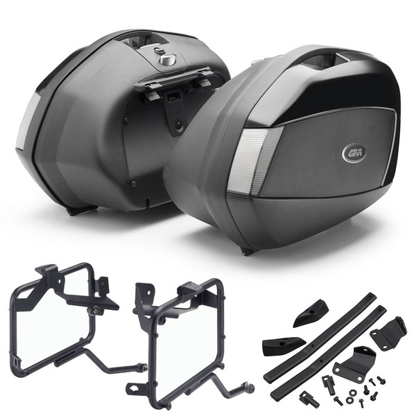 Givi V35NT Seitenkoffer + Rahmen FüR Honda CBF 600 N 2007 2008 2009 Schwarz 35LT-image