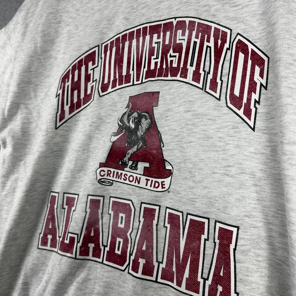 Alabama Crimson Tide Sweater Womens Medium Gray NCAA Football Pullover Crewneck - Image 4 of 4