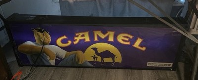 Camel Joe Camel Reclining Tobacco Advertising Lighted Sign Light Box