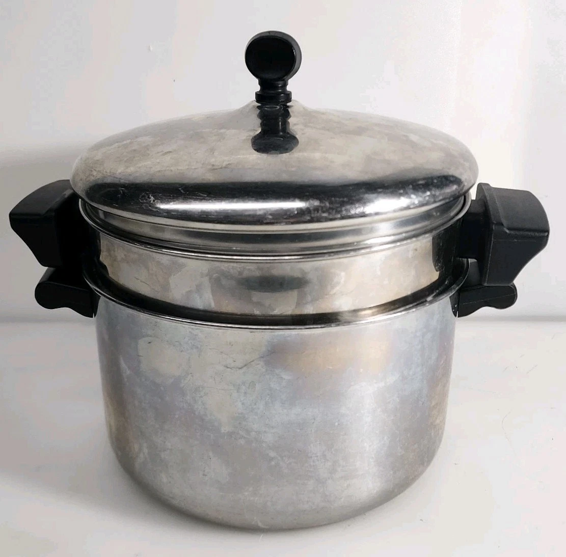 Vintage Farberware Stainless 4 Qt Stack N Steam Pot Steamer Insert and Lid Exc