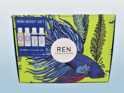 REN CLEAN SKINCARE MOROCCAN ROSE & ATLANTIC KELP TRAVEL MINI BODY GIFT SET BOXED