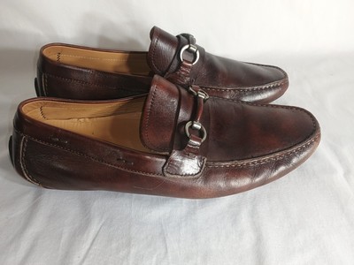 Magnanni Horsebit Driving Moccasins Brown Leather Mens 13M  display picture 1