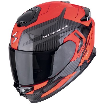 Scorpion Exo-GT SP Air Flex Integralhelm Schwarz / Neon Rot Pinlock Airfit