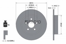 2x Bremsscheibe PAGID 56337NC für TOYOTA YARIS AYGO Hybrid MABH10 MXPH10 MXPH11
