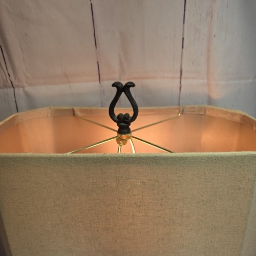 Pottery Barn Wrought Iron Farmhouse Table Lamp Mcm Metal Western Fast Shipping - Picture 4 of 12