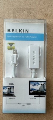 Belkin Mini DisplayPort to HDMI Adapter White F2CD021EB NIB Sealed