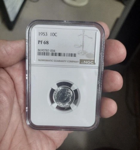 1953-P 10c Roosevelt Silver Dime NGC Philadelphia PF68 PR68 Ten Cents PROOF!