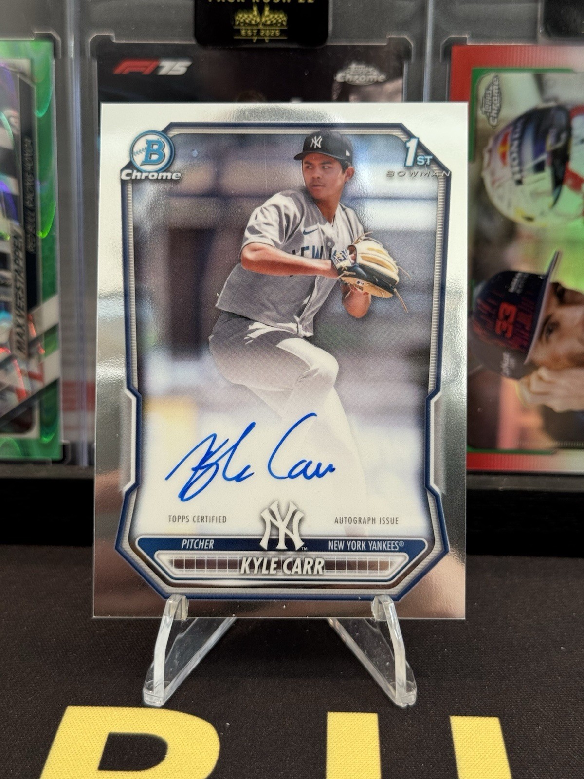 Kyle Carr 2026 Bowman Chrome 1st On-Card AUTO #CPA-KCA Yankees Prospect