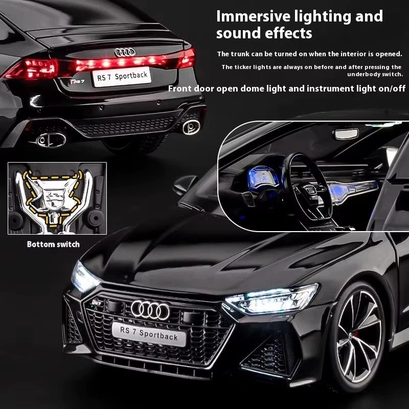 Modellino auto 1:18 Audi RS7 Sportback Bianca Telecomando Lega Pressofusa - Immagine 3 di 4