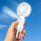 10 Hours Mini Portable Handheld Turbo USB Rechargeable Cooling Fan Up W/Sprayer
