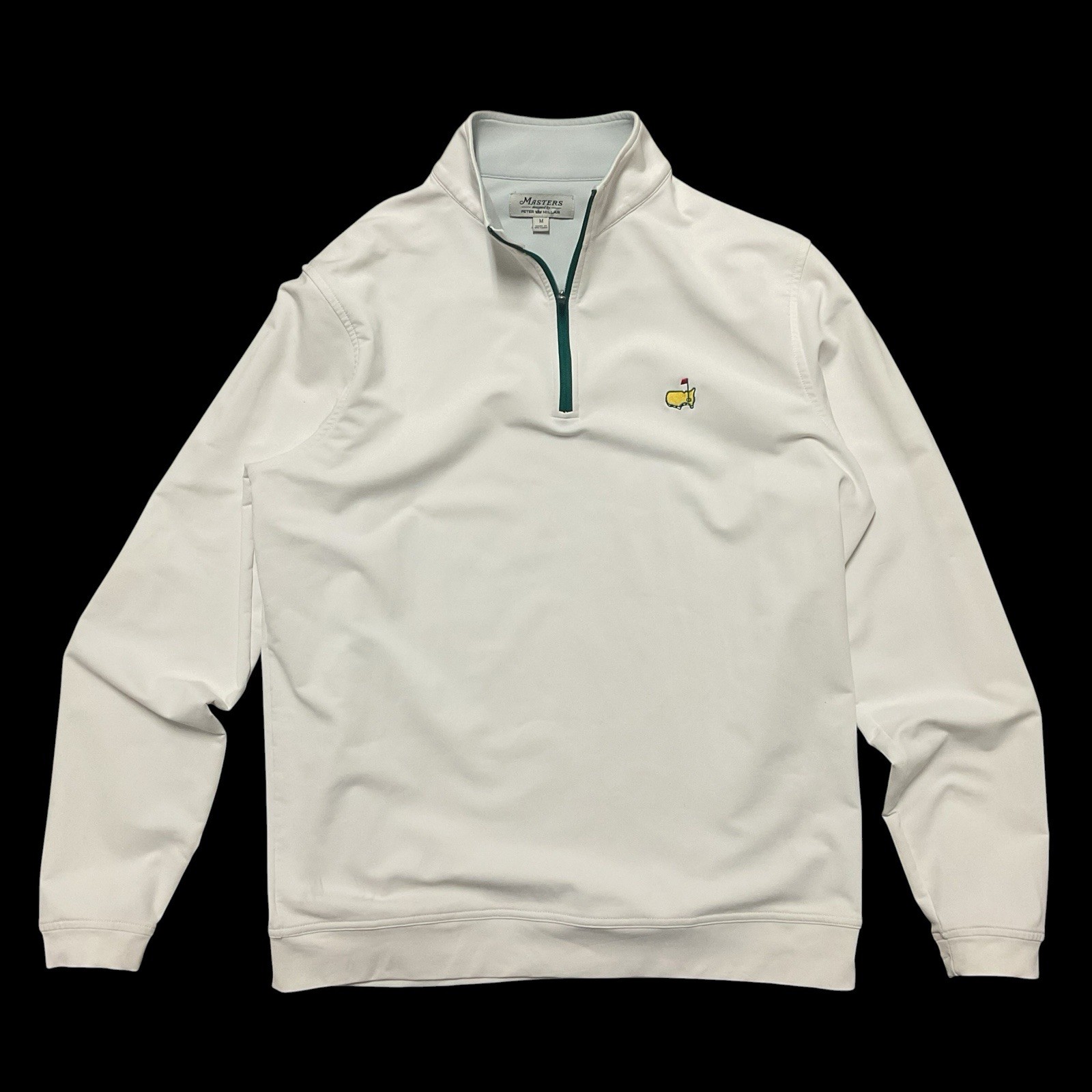 Masters Tournament Peter Millar Medium White 1/4 Quarter Zip Golf Augusta