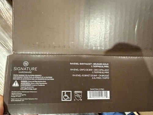 Signature Hardware Ravenel 1 hole Pull Down Bar Faucet Brushed Gold SHXCRA137BG - Picture 8 of 8