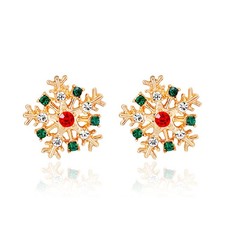 Christmas Earrings for Women Sparkly Crystal Xmas Earrings Cute Candy Ginge - 07