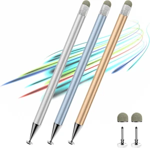 Stylus stylo pour écran tactile,3Pcs 2In1 Stylus de haute précision, adapté