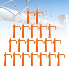 20Pcs Chain Link Fence Metal Banana Clip, Tensioning and Stretching Tool, Fence