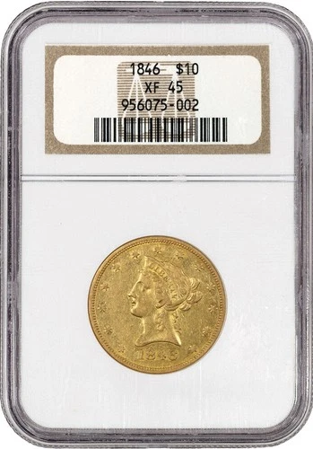 1846 $10 Liberty Head Eagle Gold NGC XF45 Extremely Fine Circulated Coin