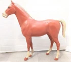 Vintage Louis Marx Johnny West Horse w/ Wheel 13 1/2" Height Figure