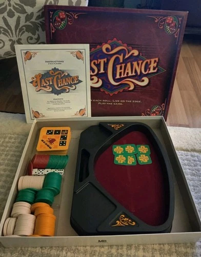 VINTAGE Last Chance COMPLETE Milton Bradley 1995 Bidding Dice Game