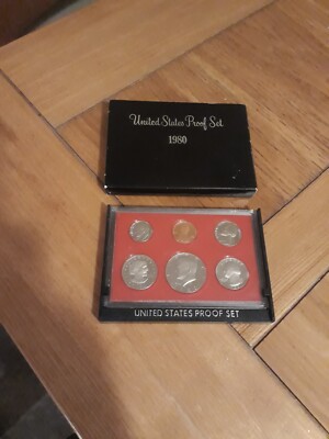 USA 1980er 6 MÜNZEN PROOF JAHRESSATZ MIT SUSAN B ANTHONY DOLLAR  