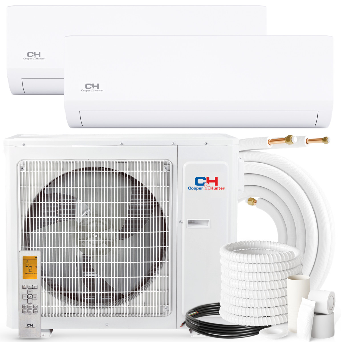 18000 BTU Dual 2 Zone Mini Split Heat Pump Air Conditioner 22.5 SEER 9000  12000 819249021505 | eBay