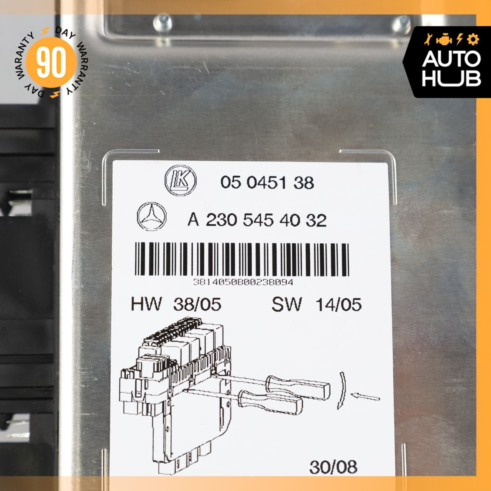 03-12 Mercedes R230 SL550 SL55 AMG SL550 Rear SAM Fuse Box Relay Module OEM 62k
