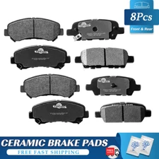 Front & Rear Ceramic Brake Pads For 2008 2009 2010 2011 2012 2013 Nissan Rogue