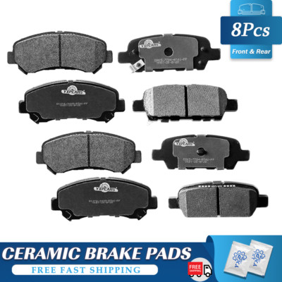 Break Rotors And Pads Complete Front & Rear Brake Rotors Ceramic - Foto 9