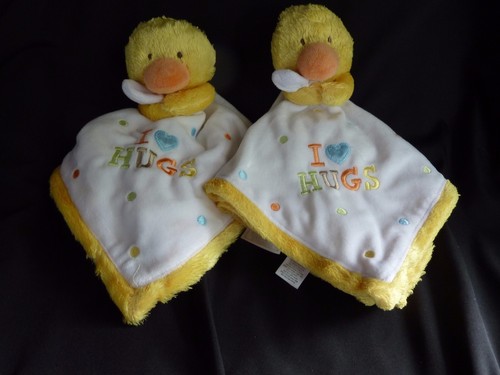 Carters Blanco I Love Abrazos Corazón Pato Lunares Manta de Seguridad Lovey Baby Set 2 - Imagen 3 de 8