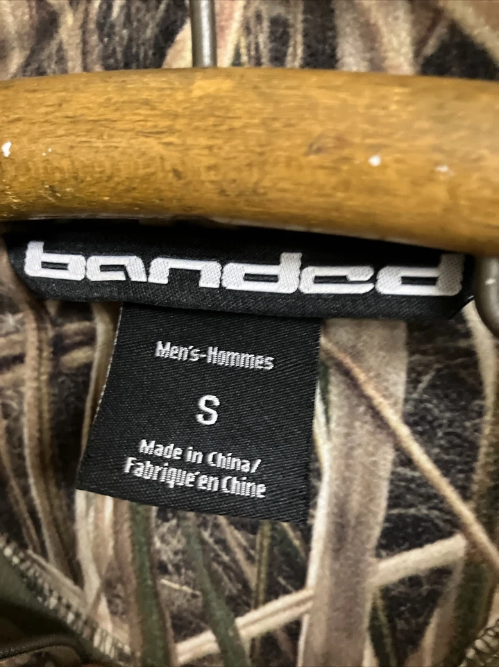 Banded 1/2 Zip Pullover Mens S Mossy Oak Blades Shadow Grass Camo Duck Hunting - Image 4 of 4