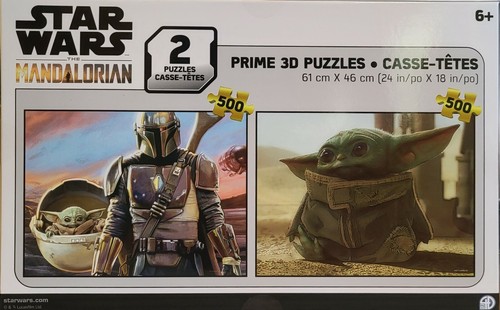Disney Star Wars the Mandalorian 3D Lenticular Puzzles 2-pack, 500 pcs ea NEW - Picture 2 of 2