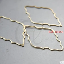 10 Pieces Raw Brass Charm - Cloud - Outline - 52x31mm (CW-3121C-E-613)