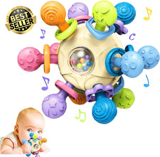 Montessori Sensory Toys for Babies 0-18 Months, Food-Grade Teething, Development