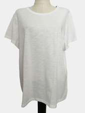 TIME AND TRU White RELAXED SLUB CREW NECK SHORT SLEEVE KNIT TEE SZ 2XL 