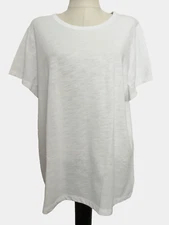 TIME AND TRU White RELAXED SLUB CREW NECK SHORT SLEEVE KNIT TEE SZ 2XL*