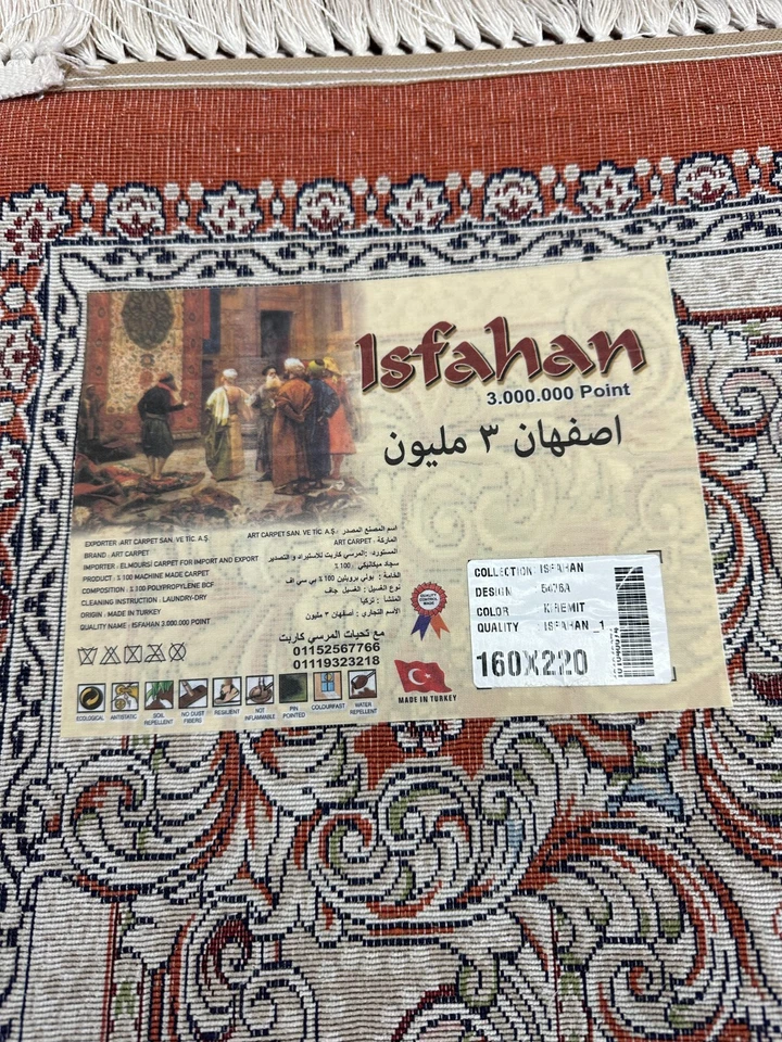 Alfombra tradicional naranja alfombra oriental 6,5 x 9,2 pies Foto 4 de 4