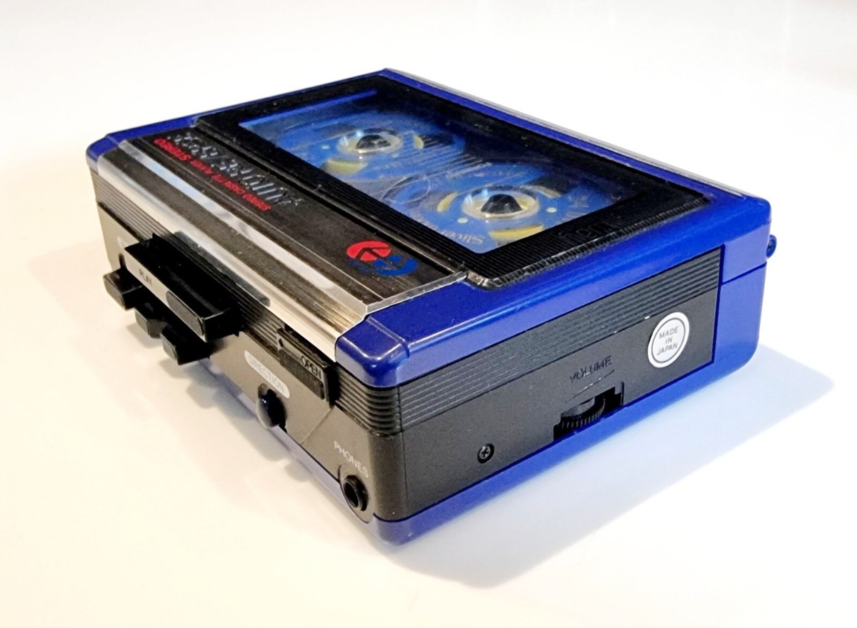 Rare Blue Panasonic RQ- J8 WAY Cassette Player Auto Reverse Rare Blue Panasonic RQ- J8 WAY Cassette Player Auto Reverse
