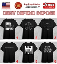 DENY DEFEND DEPOSE Stop Corporate Greed T-shirt, Unisex S-3XL