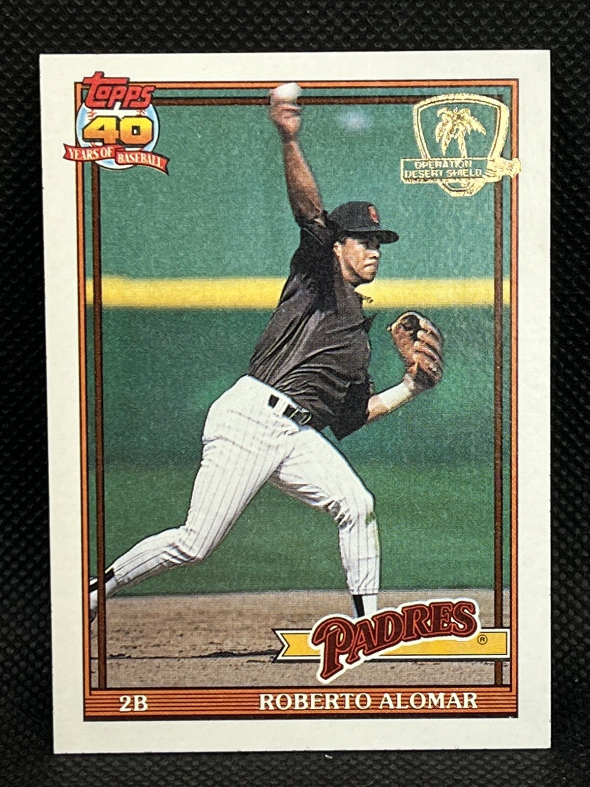 ROBERTO ALOMAR PADRES - 1991 TOPPS - #315 - DESERT SHIELD