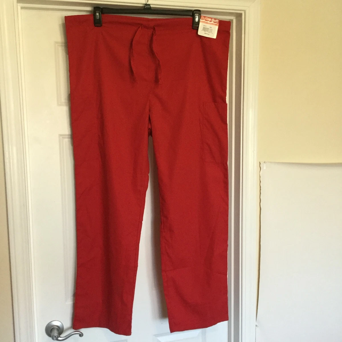 Butter Soft Scrubs by UA Womens Size Medium Red Scrub Pants Drawstring NEW  NWT